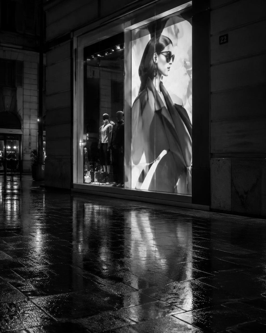 LED wall in vetrina di un negozio